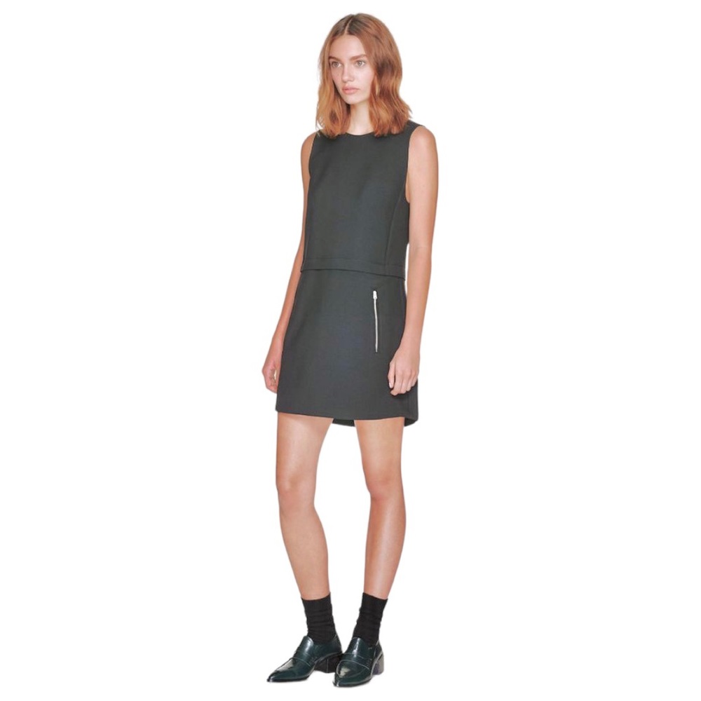 Wilfred Grey Zipper Detail Sheath Dress Size L